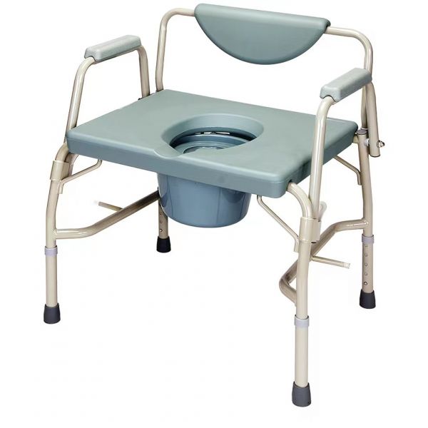 Heavy Duty Bariatric Extra Wide Steel Commode Chair - Up to 35st user Weight
